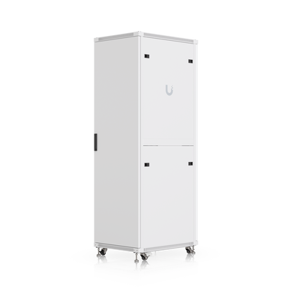 Ubiquiti UACC-Rack-42U-800-G UniFi 42U Rack Cabinet rear three-quarter view with removable solid side and rear panels