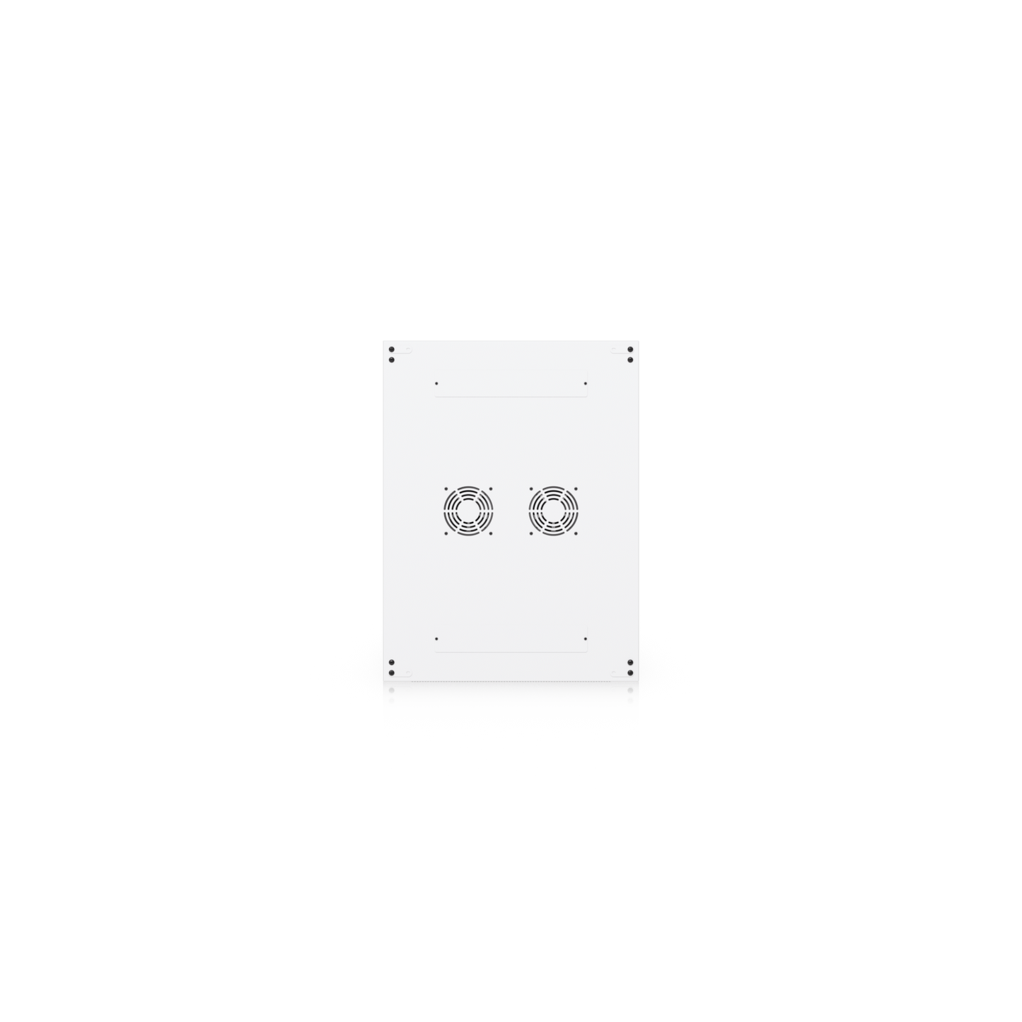 Top view of Ubiquiti UACC-Rack-42U-800-P cabinet showing dual cooling fan mounting points