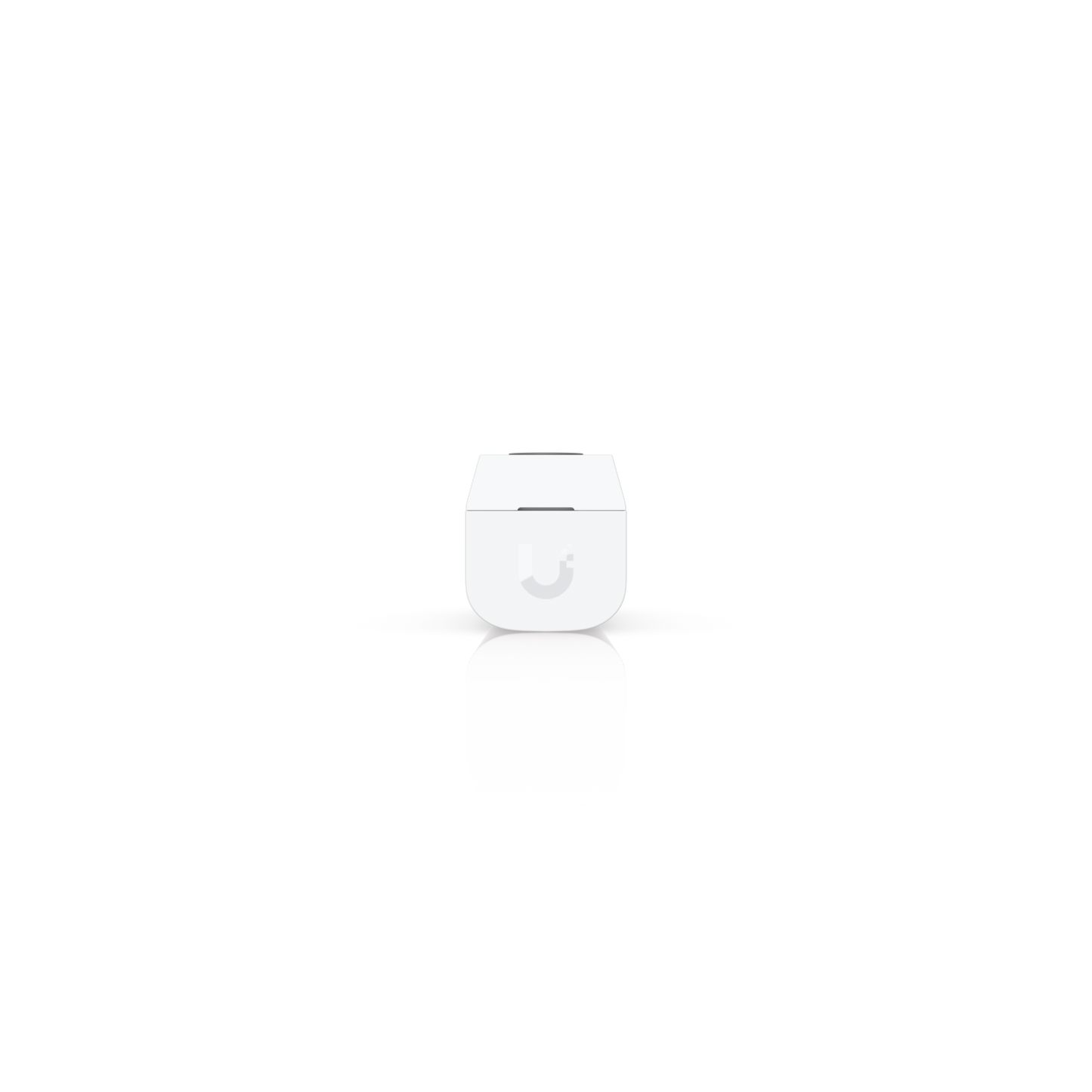 Top view of the Ubiquiti USL-GlassBreak sensor showing the UniFi logo and housing seam