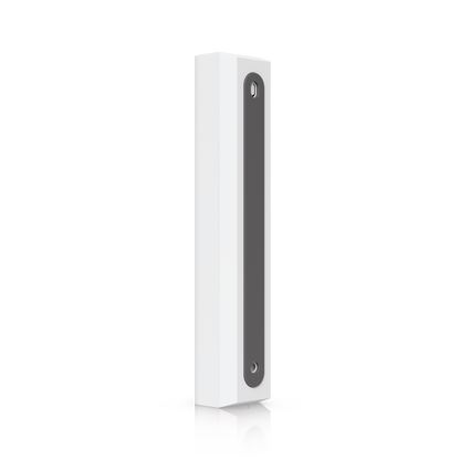 Rear three-quarter view of the Ubiquiti USL-GlassBreak sensor showing its mounting plate and fixing slots