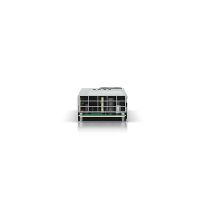 Ubiquiti UACC-PSU-12V-150W UniFi 150W hot-swappable power module, connector-end view with ventilation grille and internal circuit board