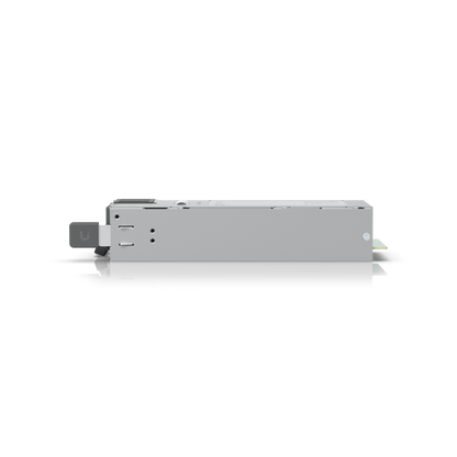 Ubiquiti UACC-PSU-12V-150W UniFi 150W hot-swappable power module, side profile with extraction handle and chassis edge connector