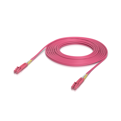 Ubiquiti UACC-OFC-M2-LULU-10M UniFi OM4 duplex LC UPC fiber patch cable 10m coiled with LC connectors