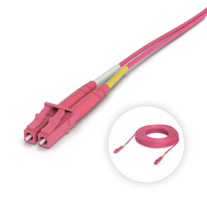 Ubiquiti UACC-OFC-M2-LULU-30M UniFi OM4 Duplex LC UPC Fiber Patch Cable 30m with dual LC connectors and fibre strands