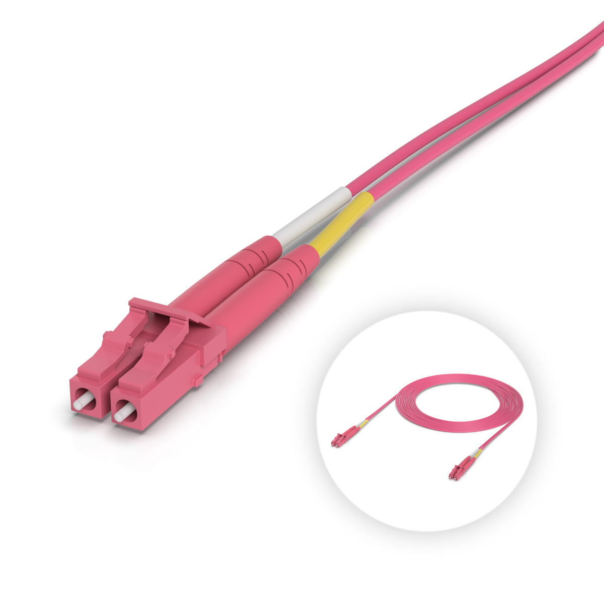 Ubiquiti UACC-OFC-M2-LULU-5M UniFi OM4 duplex LC UPC fiber patch cable with LC connectors and 5m cable
