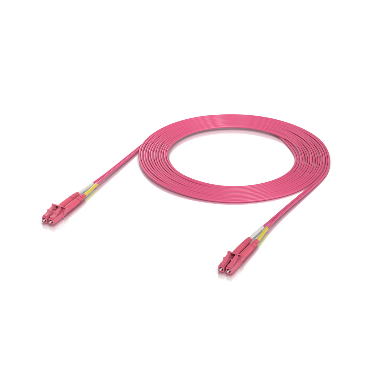 Ubiquiti UACC-OFC-M2-LULU-5M UniFi OM4 duplex LC UPC fiber patch cable 5m coiled with LC connectors