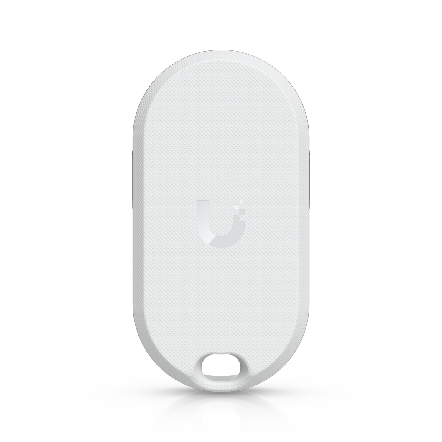 Ubiquiti USL-FOB UniFi Remote Control KeyFob rear view with textured cover, UniFi logo and keyring opening.