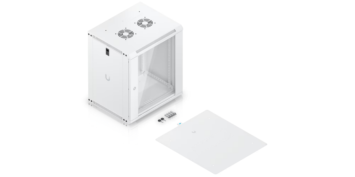 Ubiquiti UACC-Rack-12U-Wall-450-G UniFi Slim 12U Rack Cabinet with Glass Front Door – What’s included in the box