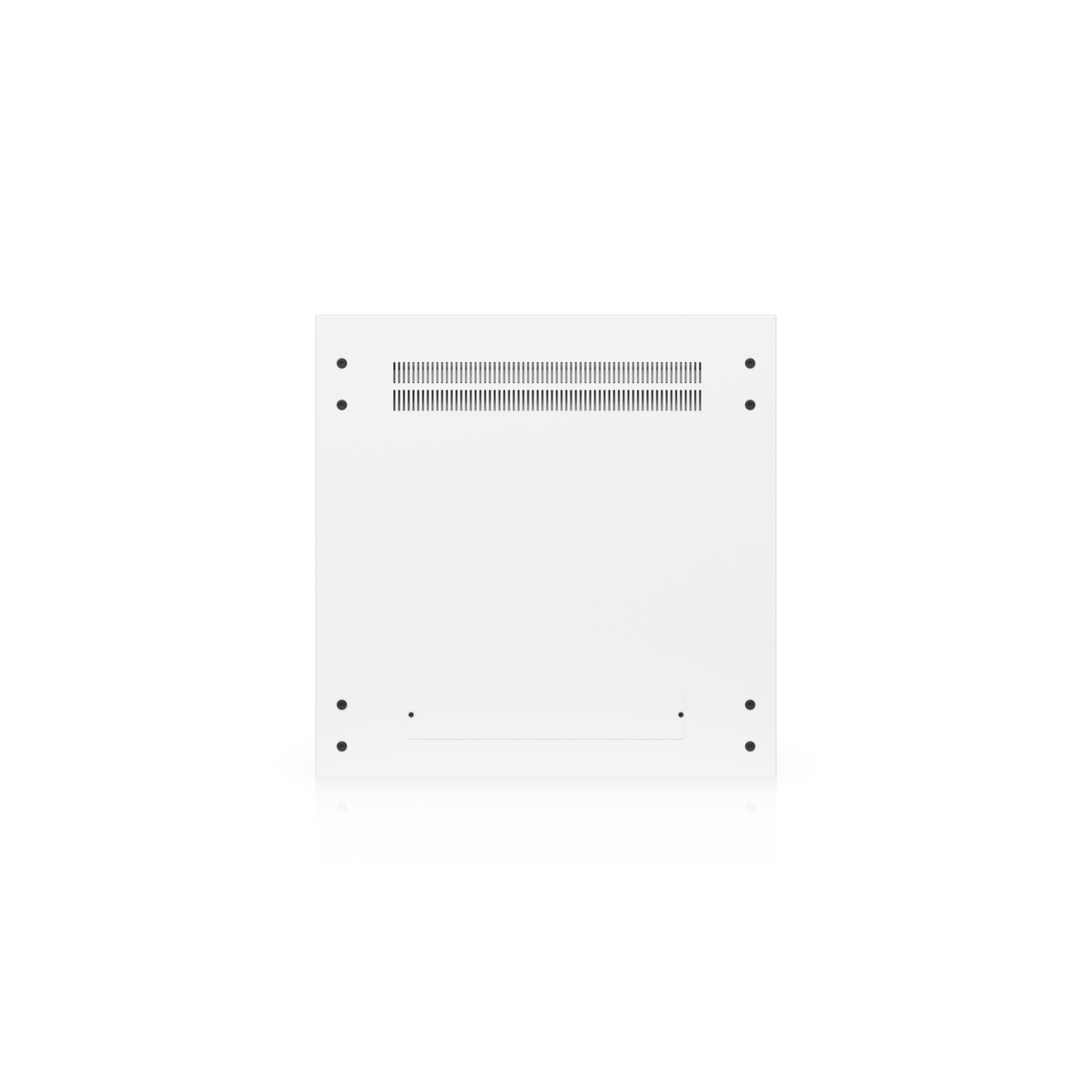Ubiquiti UACC-Rack-12U-Wall-600-P UniFi 12U Rack Cabinet bottom view with ventilation slots, mounting points and cable entry panel
