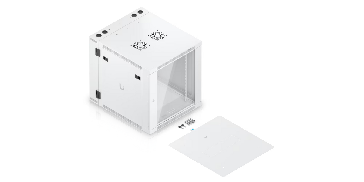Ubiquiti UACC-Rack-12U-Wall-SW-G UniFi Swing 12U Rack Cabinet with Glass Front Door – What’s included in the box