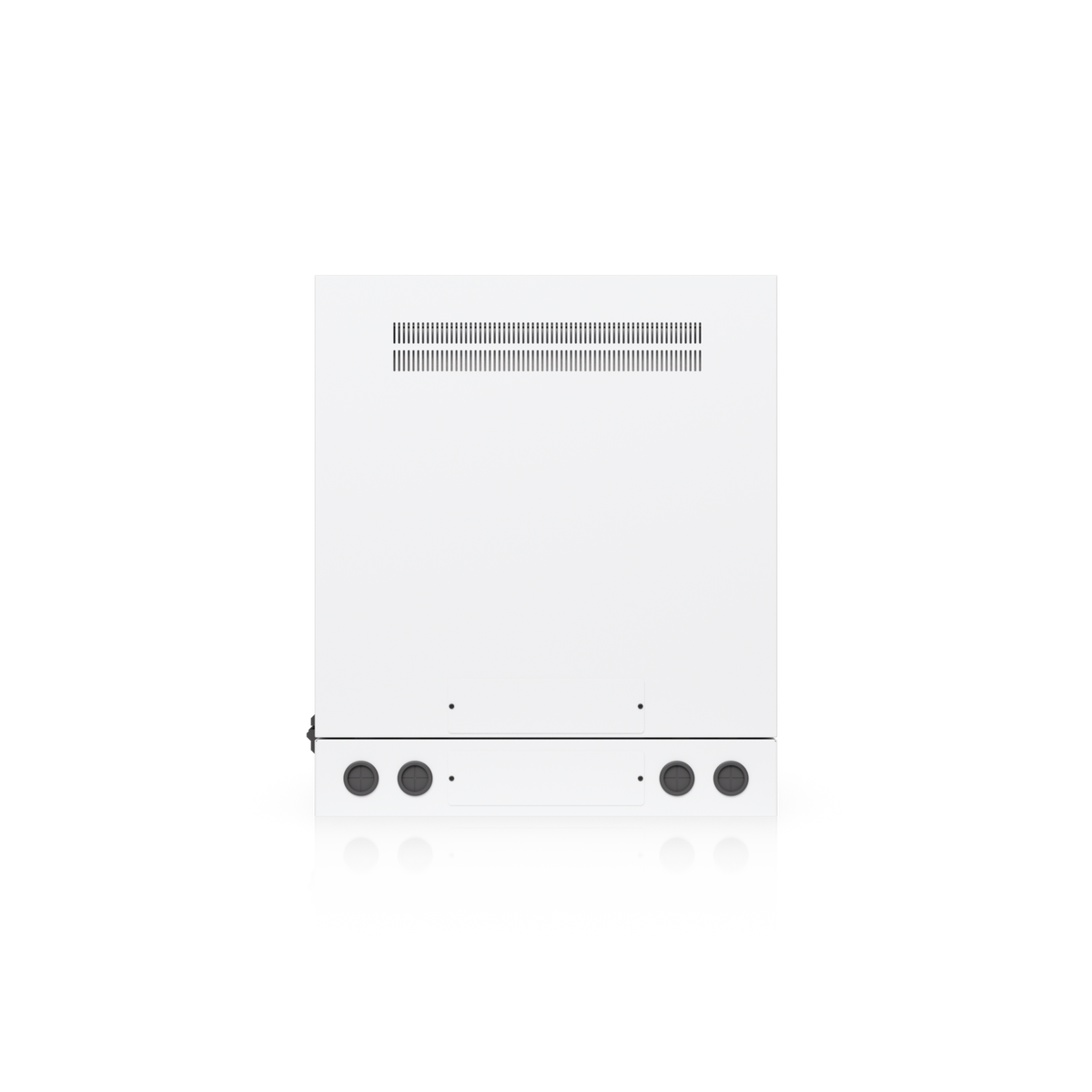 Ubiquiti UACC-Rack-12U-Wall-SW-P UniFi Swing 12U Rack Cabinet underside view showing ventilation slots and cable entry ports