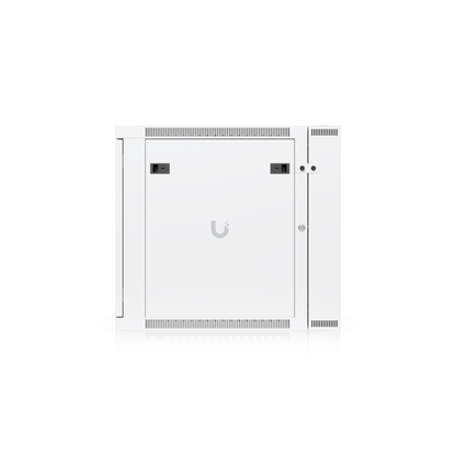 Ubiquiti UACC-Rack-12U-Wall-SW-P UniFi Swing 12U Rack Cabinet side view with locking panel and ventilation slots