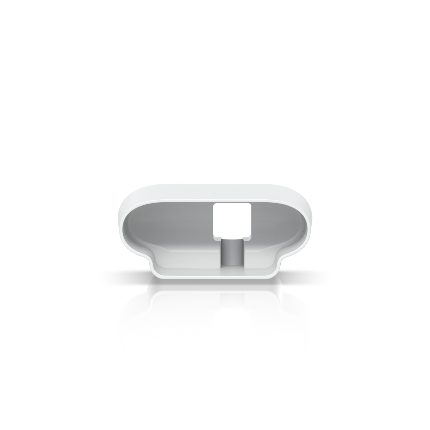 Top view of the UniFi Swiss Army Knife Table Stand showing the recessed device cradle and cable channel