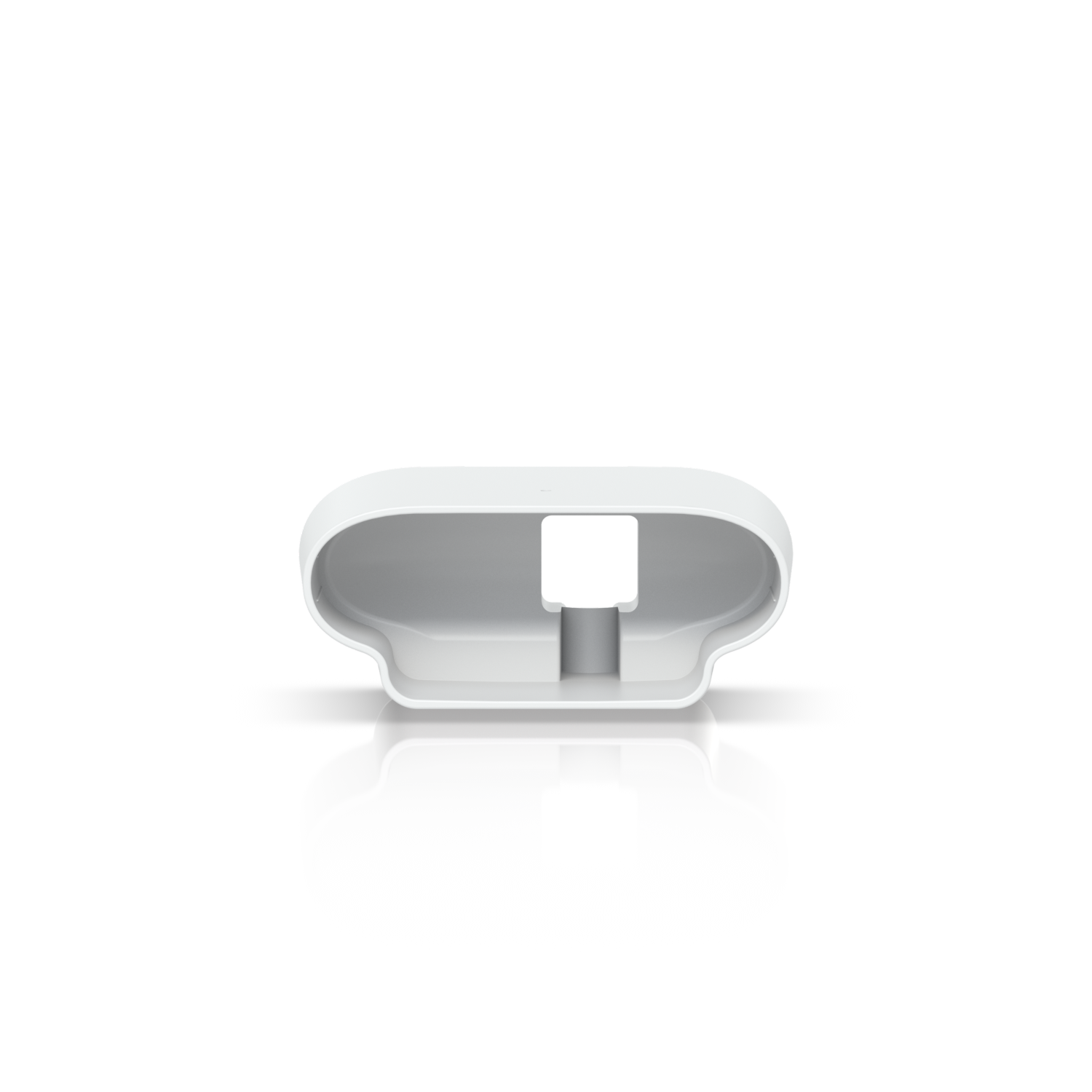 Top view of the UniFi Swiss Army Knife Table Stand showing the recessed device cradle and cable channel