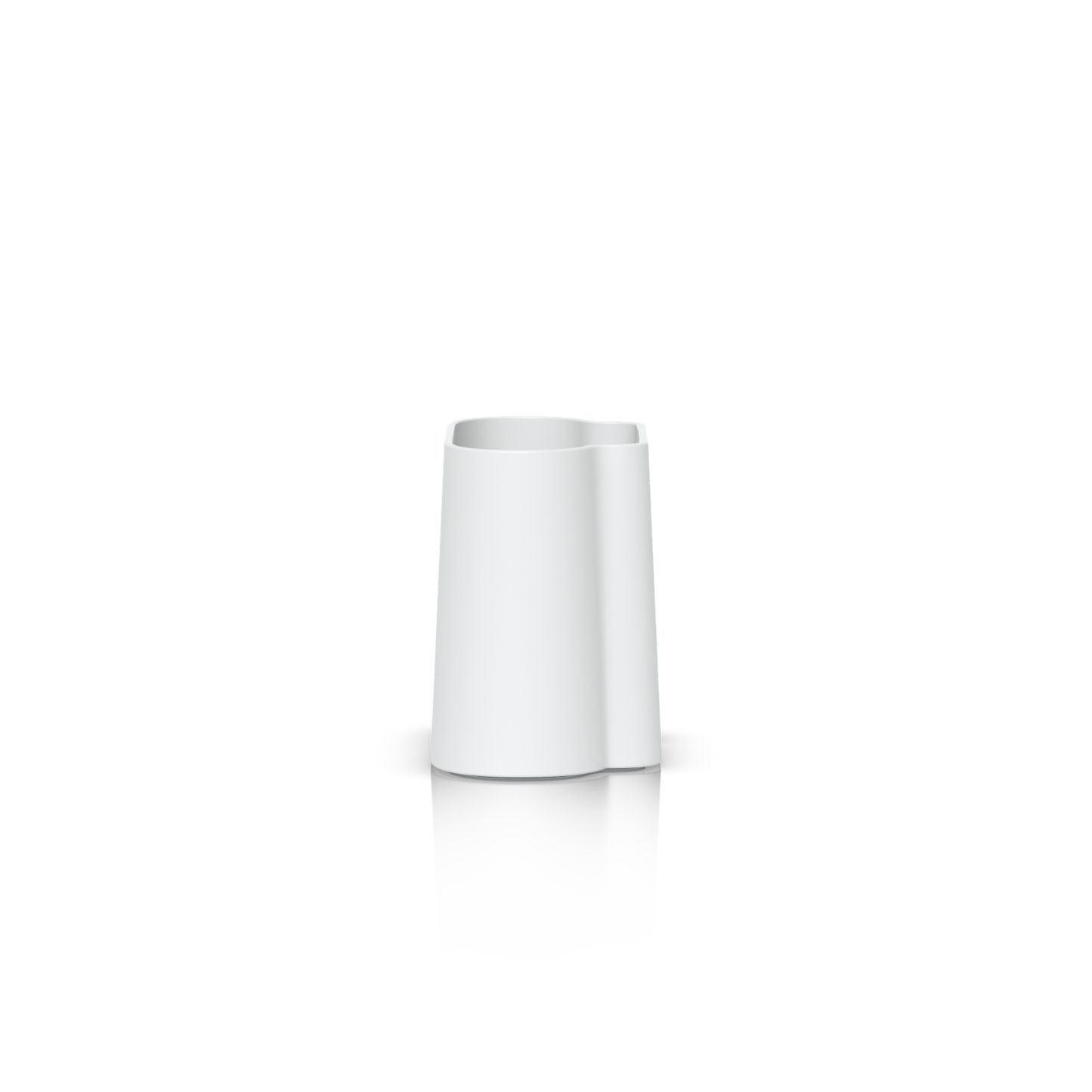 Side profile of the Ubiquiti UACC-UK-Ultra-TS table stand featuring its tapered body and open cradle
