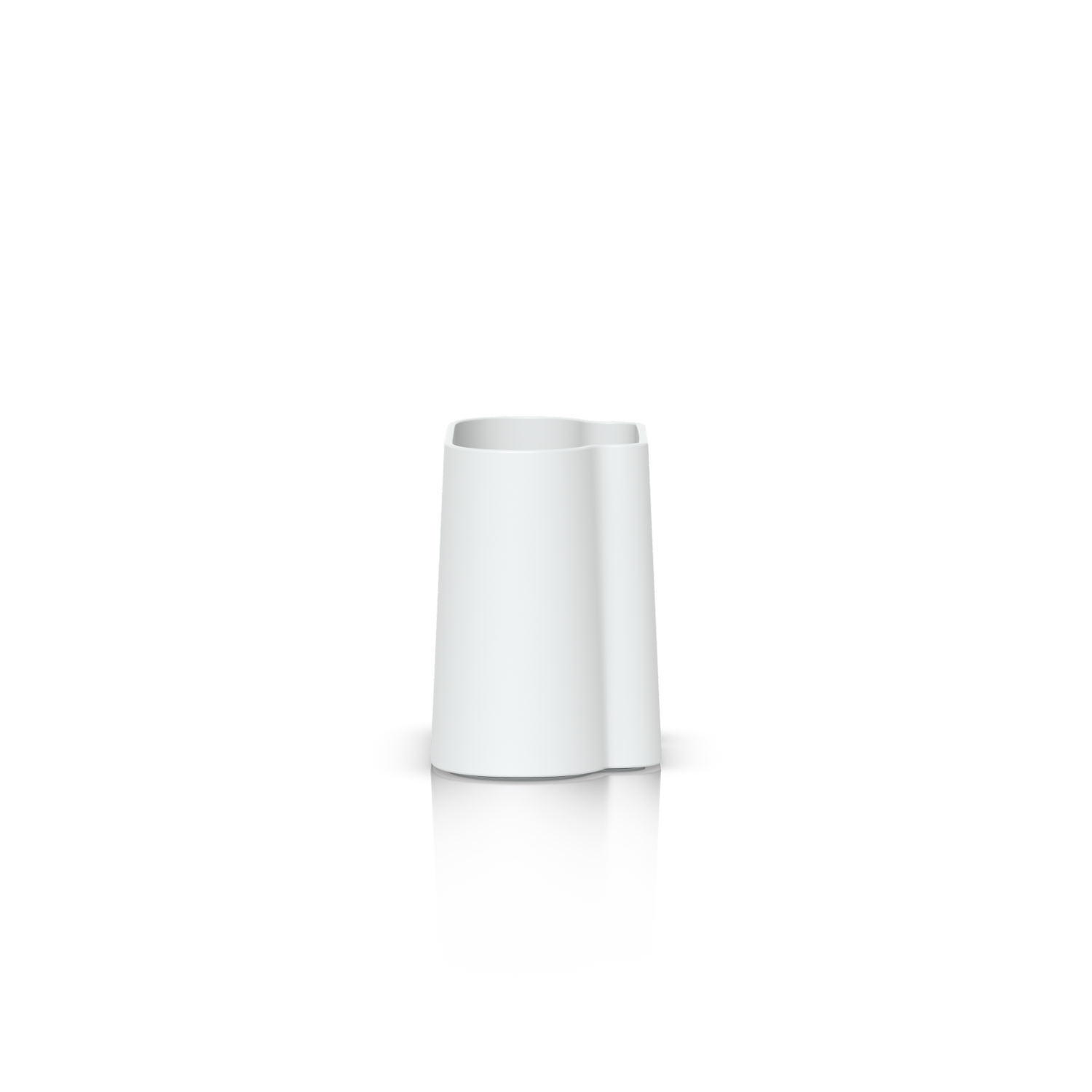 Side profile of the Ubiquiti UACC-UK-Ultra-TS table stand featuring its tapered body and open cradle
