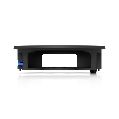Side profile of the Ubiquiti UACC-G6-Dome-FM-B black recessed housing, showing its large access openings.