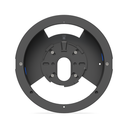 Ubiquiti UACC-G6-Dome-FM-B housing with the circular G6 Dome camera mounting plate secured by four screws.