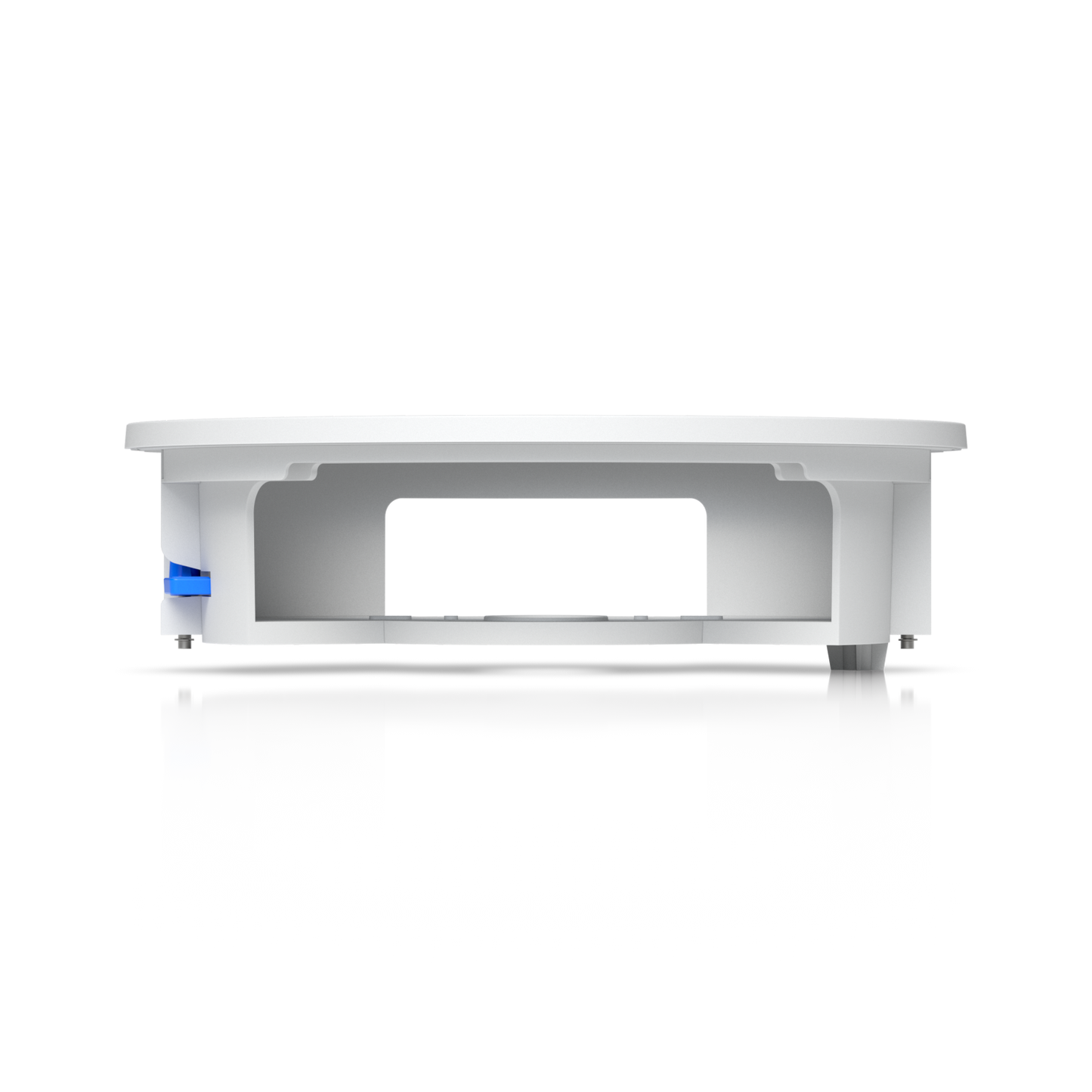 Low-profile side view of the Ubiquiti UACC-G6-Dome-FM-W white ceiling flush-mount housing