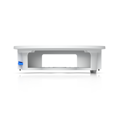 Low-profile side view of the Ubiquiti UACC-G6-Dome-FM-W white ceiling flush-mount housing