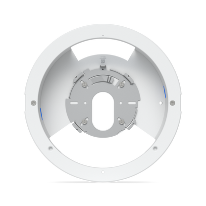 Interior view of the Ubiquiti UACC-G6-Dome-FM-W with metal camera mounting plate secured in place
