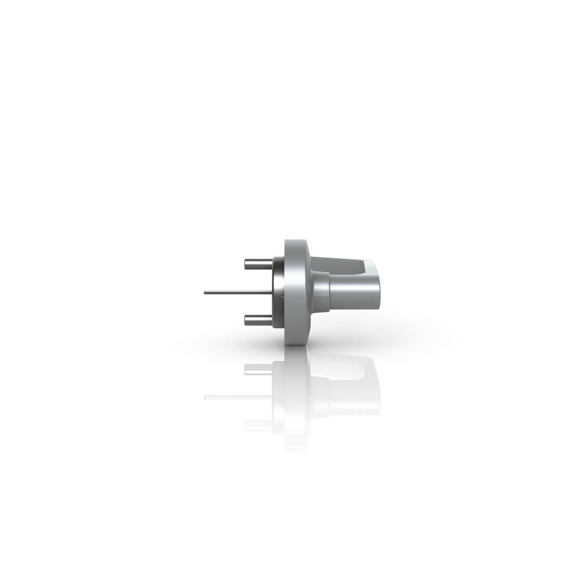 Ubiquiti UACC-PanicBar UniFi Panic Bar lever handle side profile showing the round trim plate, mounting posts and projecting tailpiece.