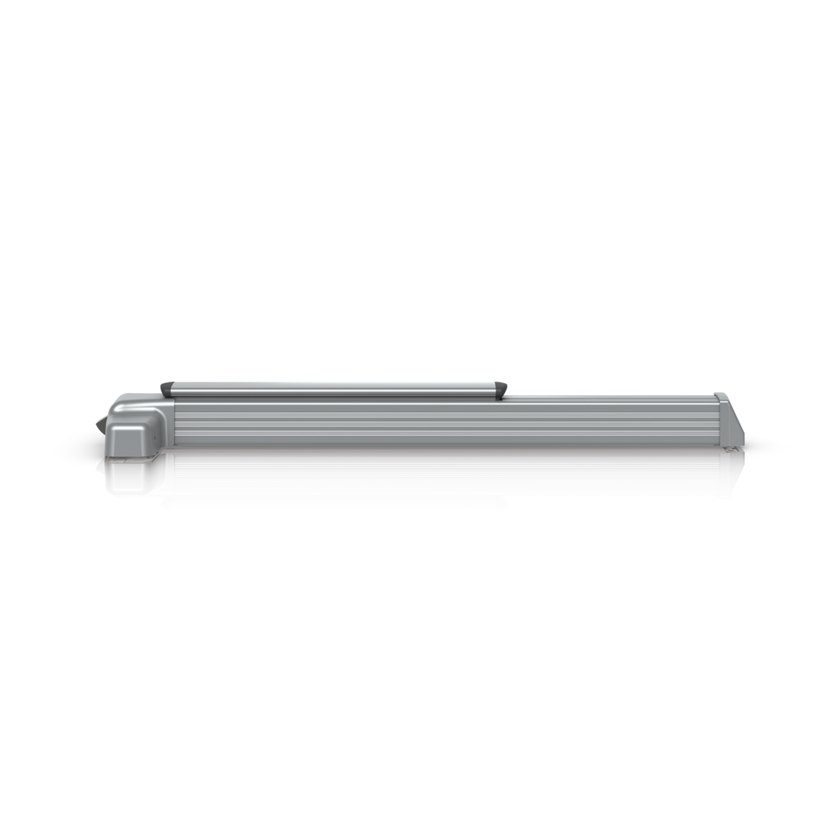 Ubiquiti UACC-PanicBar UniFi Panic Bar opposite side profile with the latch housing on the left, long push rail and capped outer end.