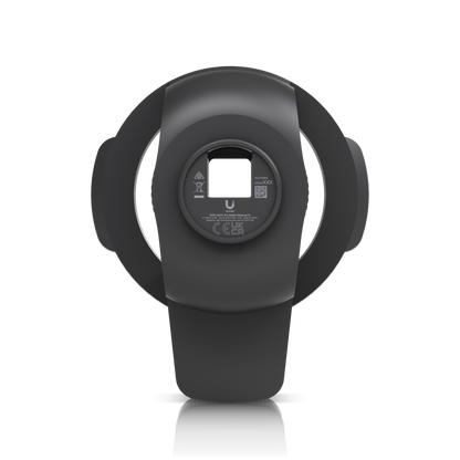 Ubiquiti UACC-Pro-Bullet-Enhancer UniFi Pro Bullet Enhancer in Black, direct rear view showing the central mounting interface and circular enhancer frame.