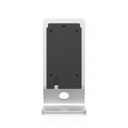 Front view of the Ubiquiti UniFi U7 Pro XG Wall Table Stand with device mounting plate and cable routing hole