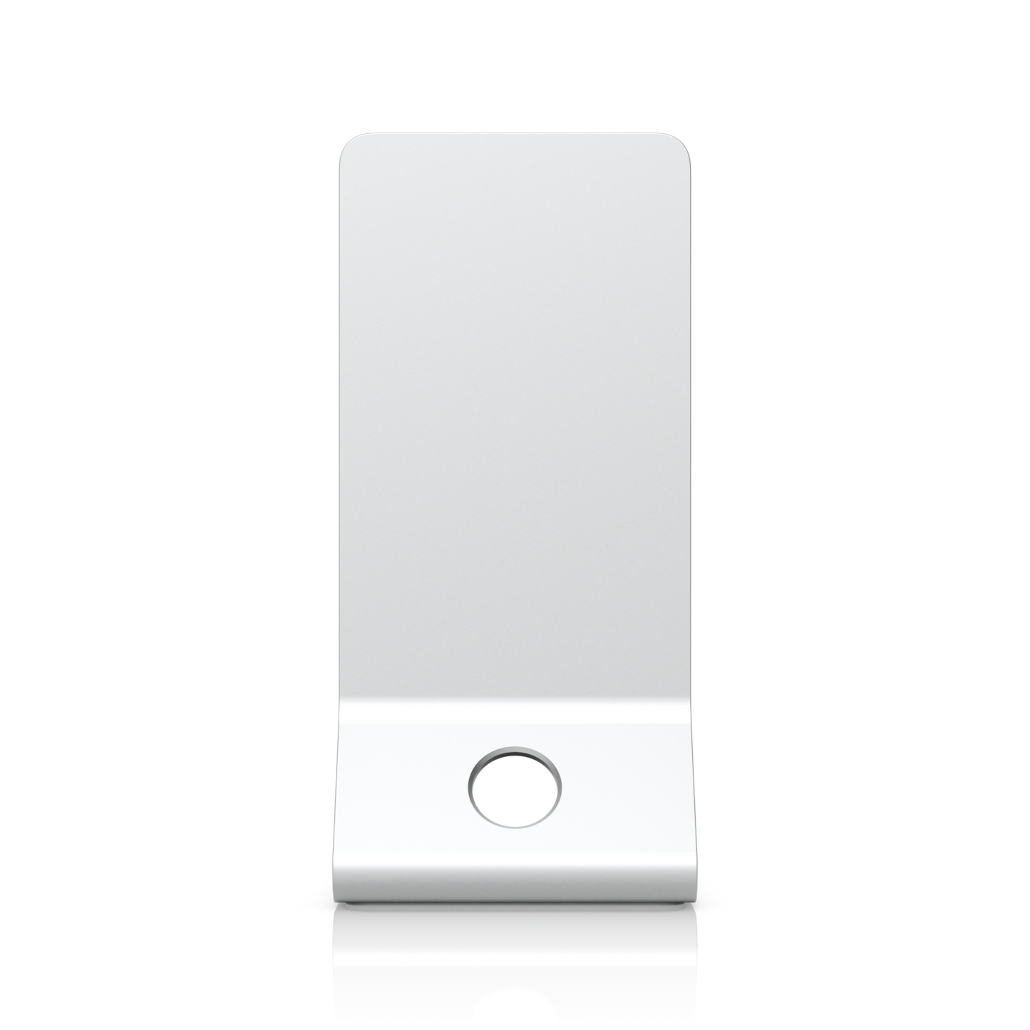 Rear view of the Ubiquiti UniFi U7 Pro XG Wall Table Stand with smooth upright panel and integrated cable routing opening