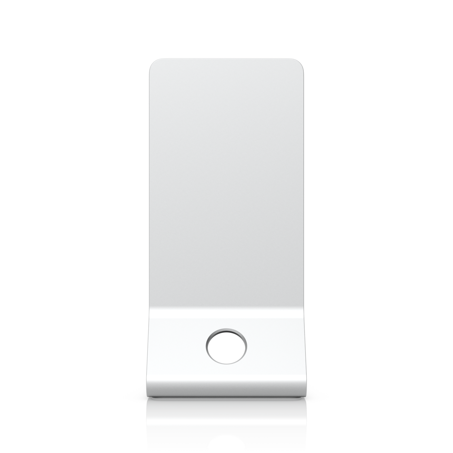 Rear view of the Ubiquiti UniFi U7 Pro XG Wall Table Stand with smooth upright panel and integrated cable routing opening
