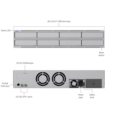 Ubiquiti UNAS-Pro-8 UniFi UNAS Pro 8 Network Attached Storage