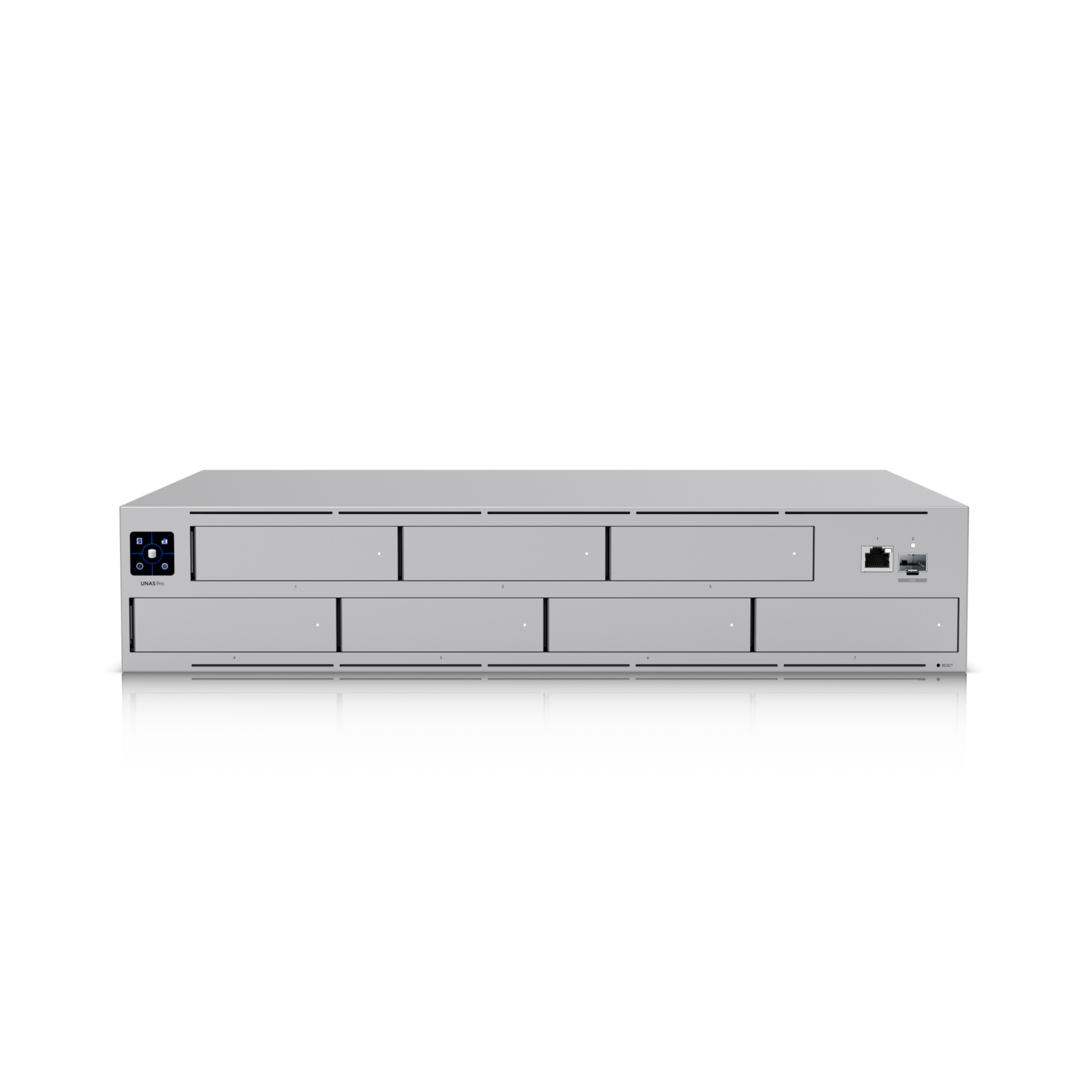 Front view of the Ubiquiti UniFi UNAS Pro