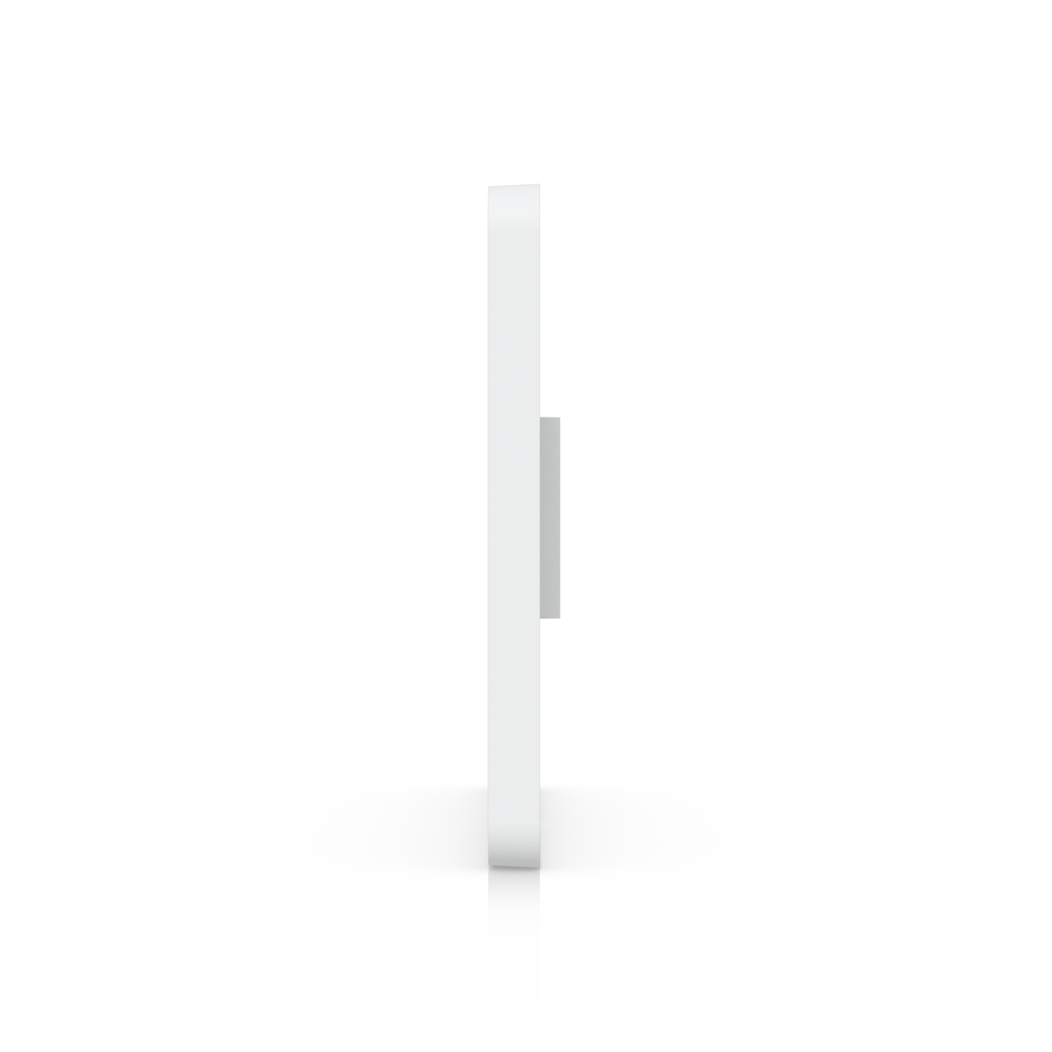 Side profile of Ubiquiti UACC-WP-Keystone UniFi 2-port wall plate showing its slim paintable design