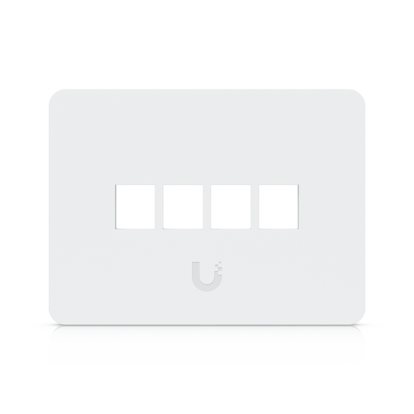 Ubiquiti UACC-WP-Keystone UniFi paintable horizontal wall plate with four keystone port openings, front view