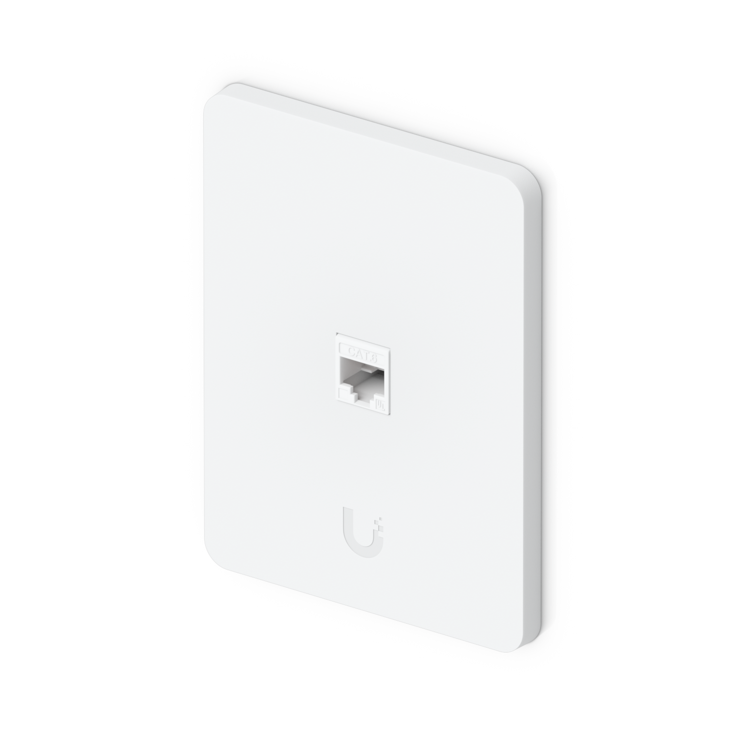 Ubiquiti UniFi vertical 1-port paintable wall plate fitted with a CAT6 keystone jack