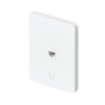 Ubiquiti UniFi vertical 1-port paintable wall plate fitted with a CAT6 keystone jack