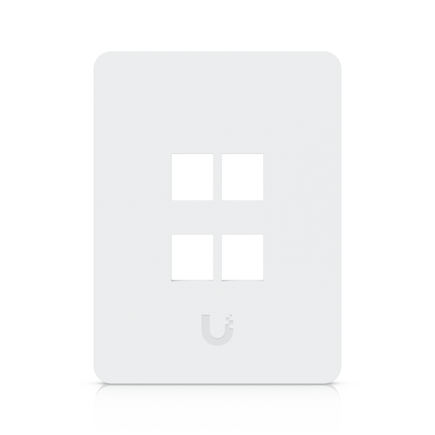 Ubiquiti UACC-WP-Keystone UniFi paintable vertical 4-port keystone wall plate, front view