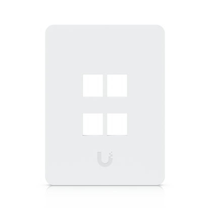 Ubiquiti UACC-WP-Keystone UniFi paintable vertical 4-port keystone wall plate, front view