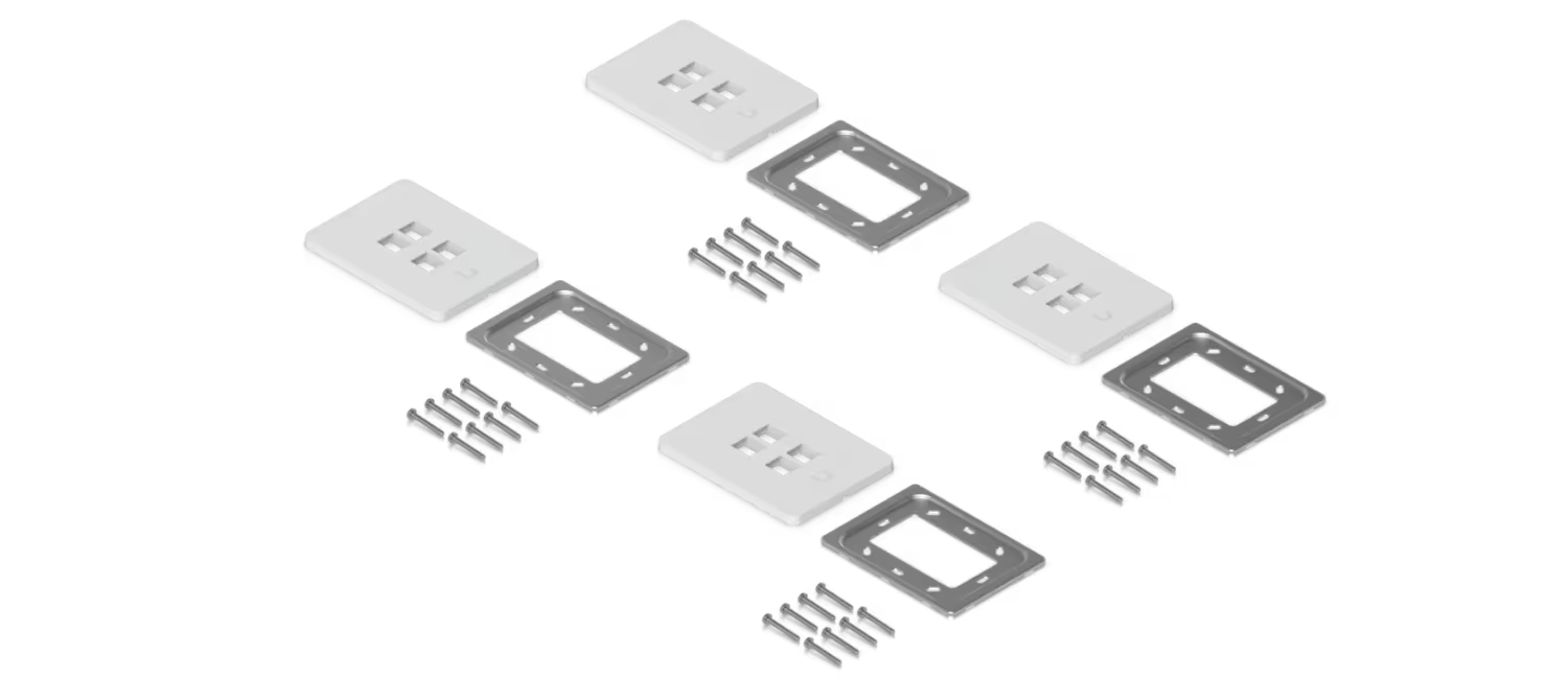Ubiquiti UACC-WP-Keystone UniFi Universal Paintable Keystone Wall Plate, 4-Pack – What’s included in the box