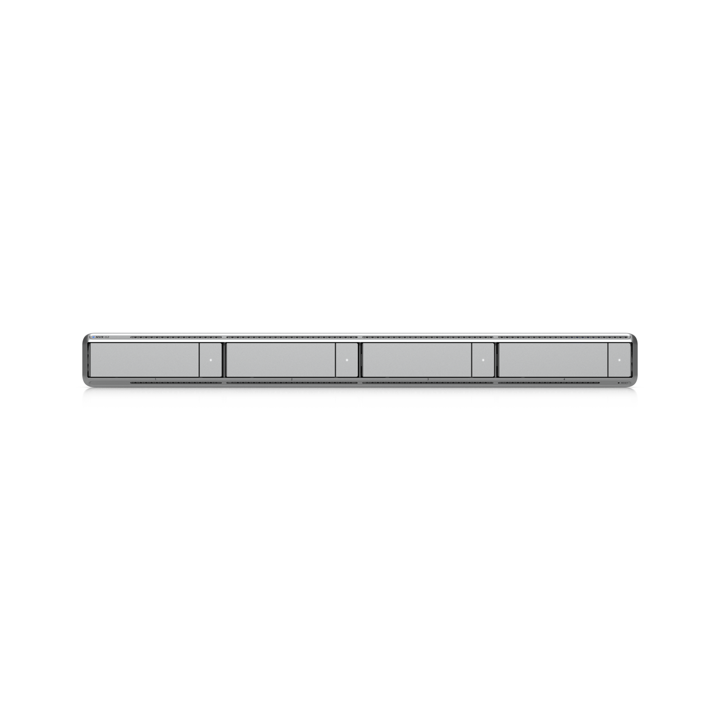 Front profile of the Ubiquiti UNVR-G2 UniFi Network Video Recorder G2 showing four numbered drive bays