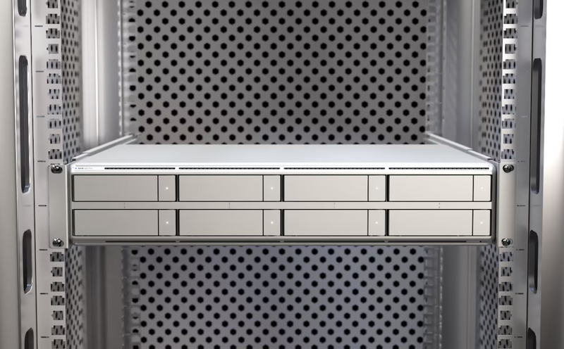 Ubiquiti UNVR-G2-Pro UniFi Network Video Recorder G2 Pro mounted in a server rack