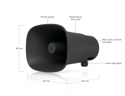 Ubiquiti UP-AI-Horn-Speaker UniFi AI Horn Speaker - Black
