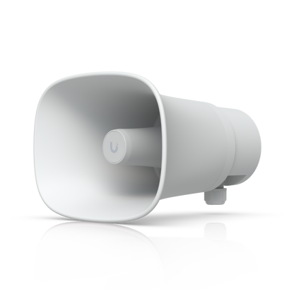 Ubiquiti UP-AI-Horn-Speaker UniFi AI Horn Speaker in white, front three-quarter view