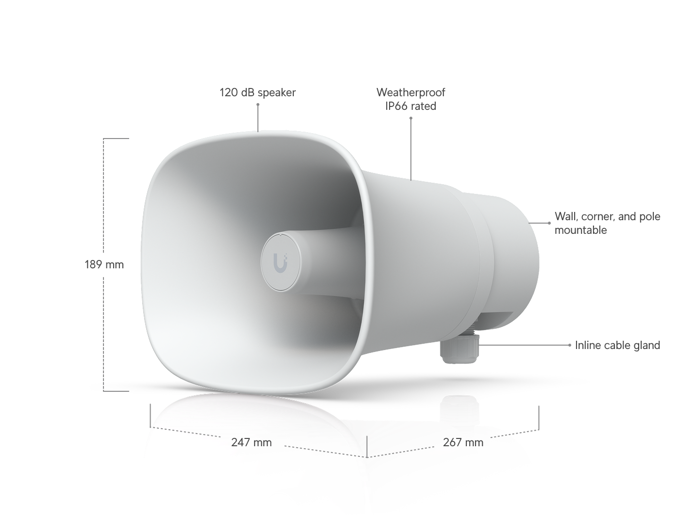 Ubiquiti UP-AI-Horn-Speaker UniFi AI Horn Speaker - White