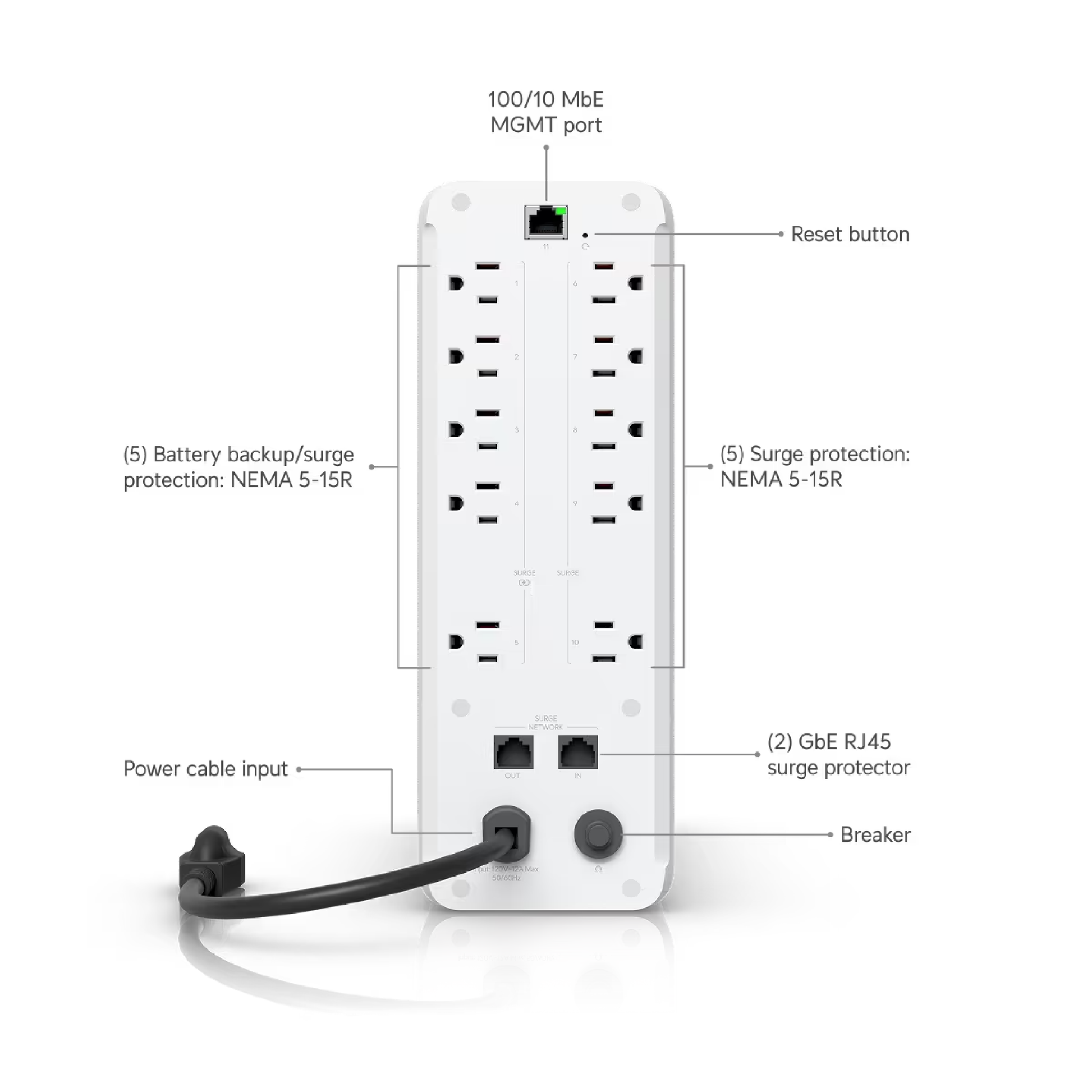 Ubiquiti UPS-Tower UniFi UPS Tower Managed Uninterruptible Power Supply