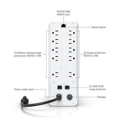 Ubiquiti UPS-Tower UniFi UPS Tower Managed Uninterruptible Power Supply