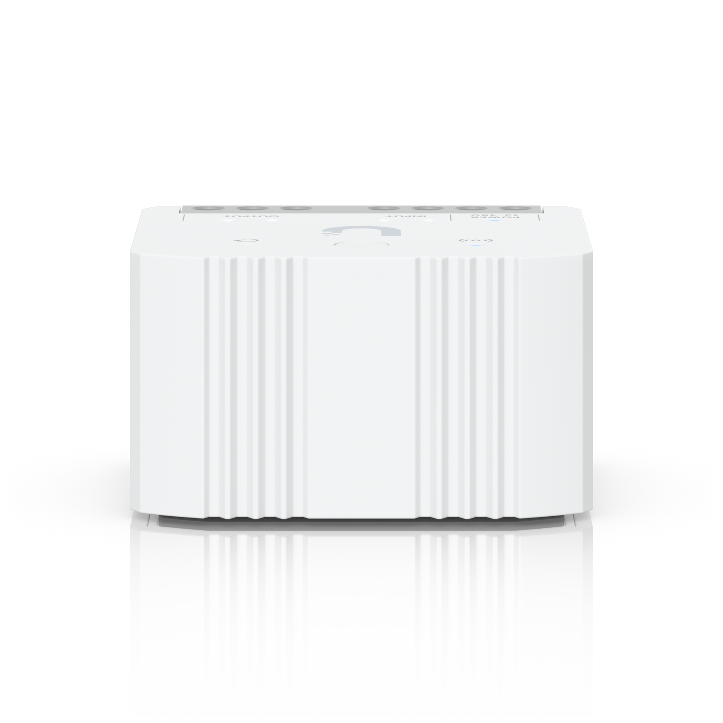 Rear view of Ubiquiti USL-Relay showing the compact housing and ventilation ridges