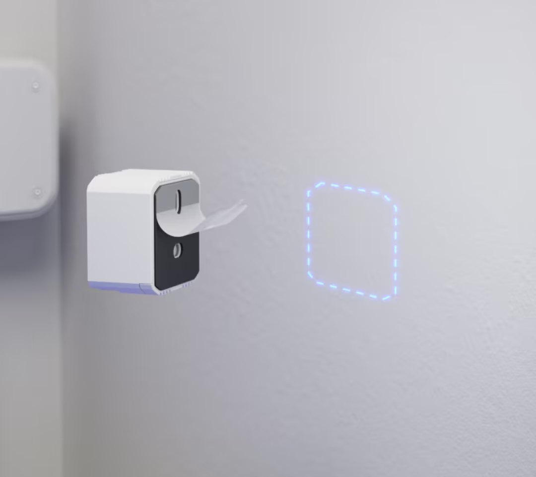 Ubiquiti UniFi Relay mounting bracket removal with illuminated wall placement guide