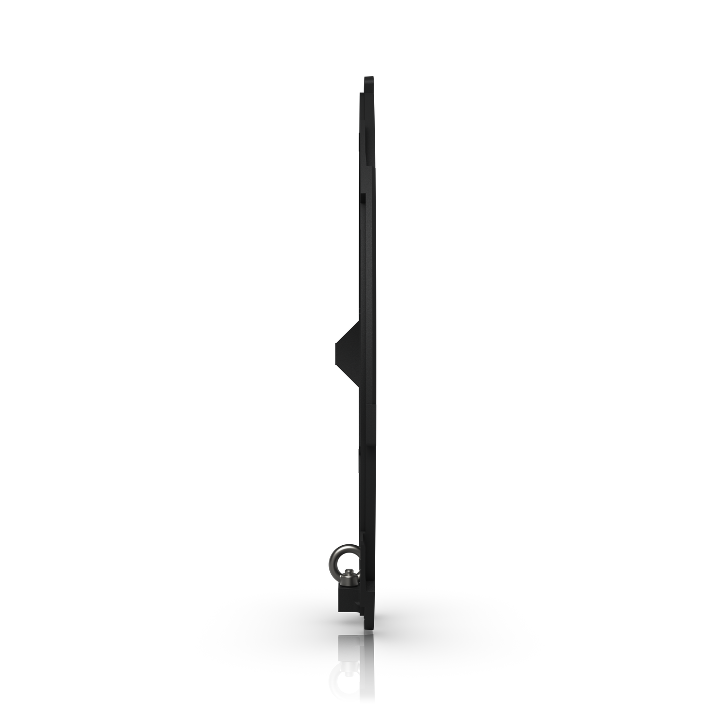 Side profile of the slim mounting plate for Ubiquiti UniFi AI Multi Sensor 4 Black with safety eyelets